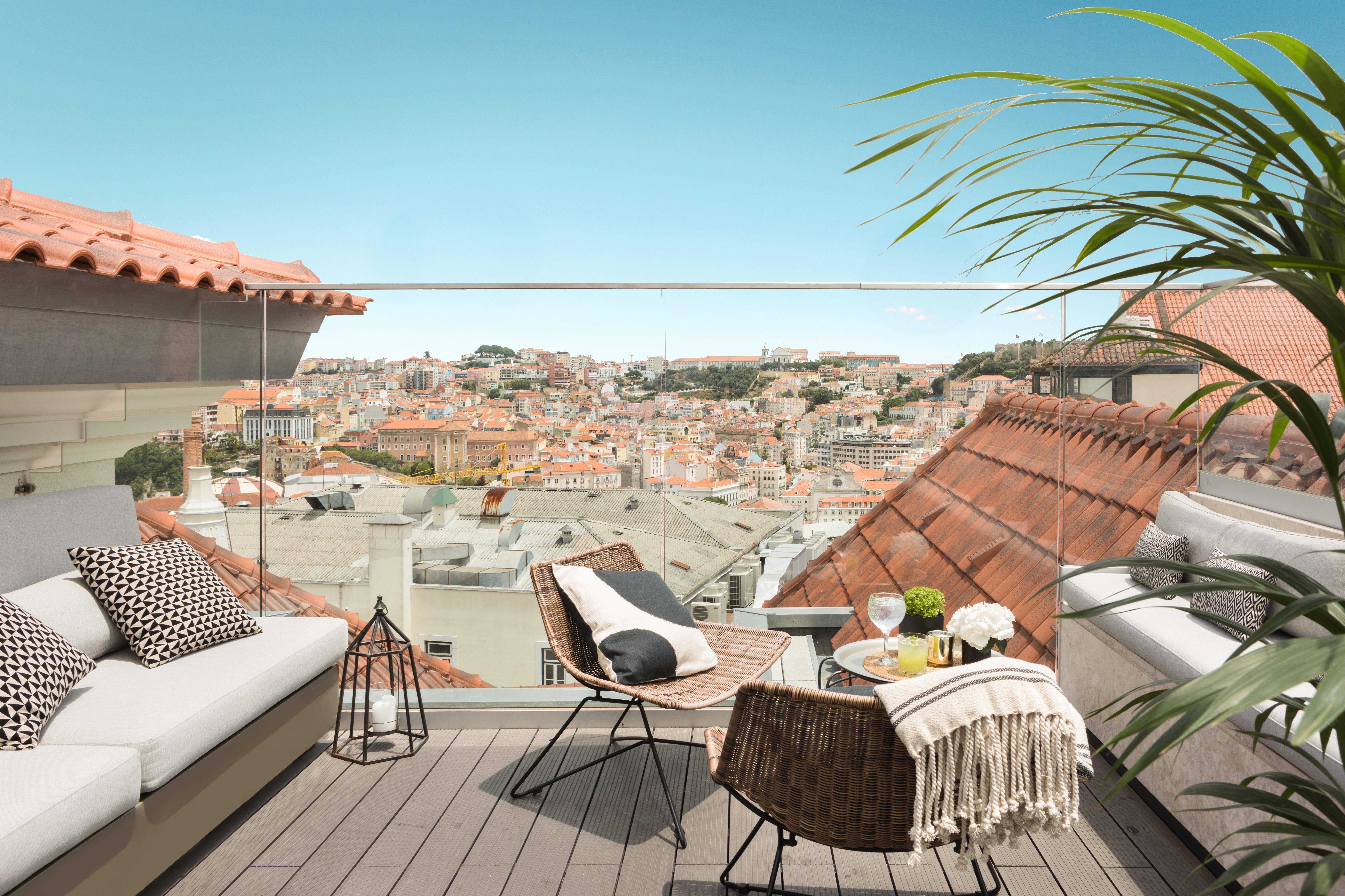 The Lumiares Hotel & Spa - Small Luxury Hotels Of The World Lisboa Εξωτερικό φωτογραφία The rooftop terrace